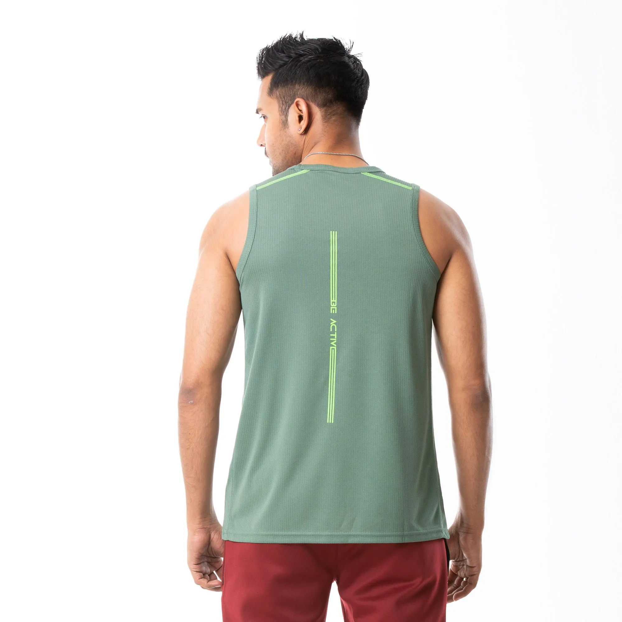 Mens Tank Top-Forest Green