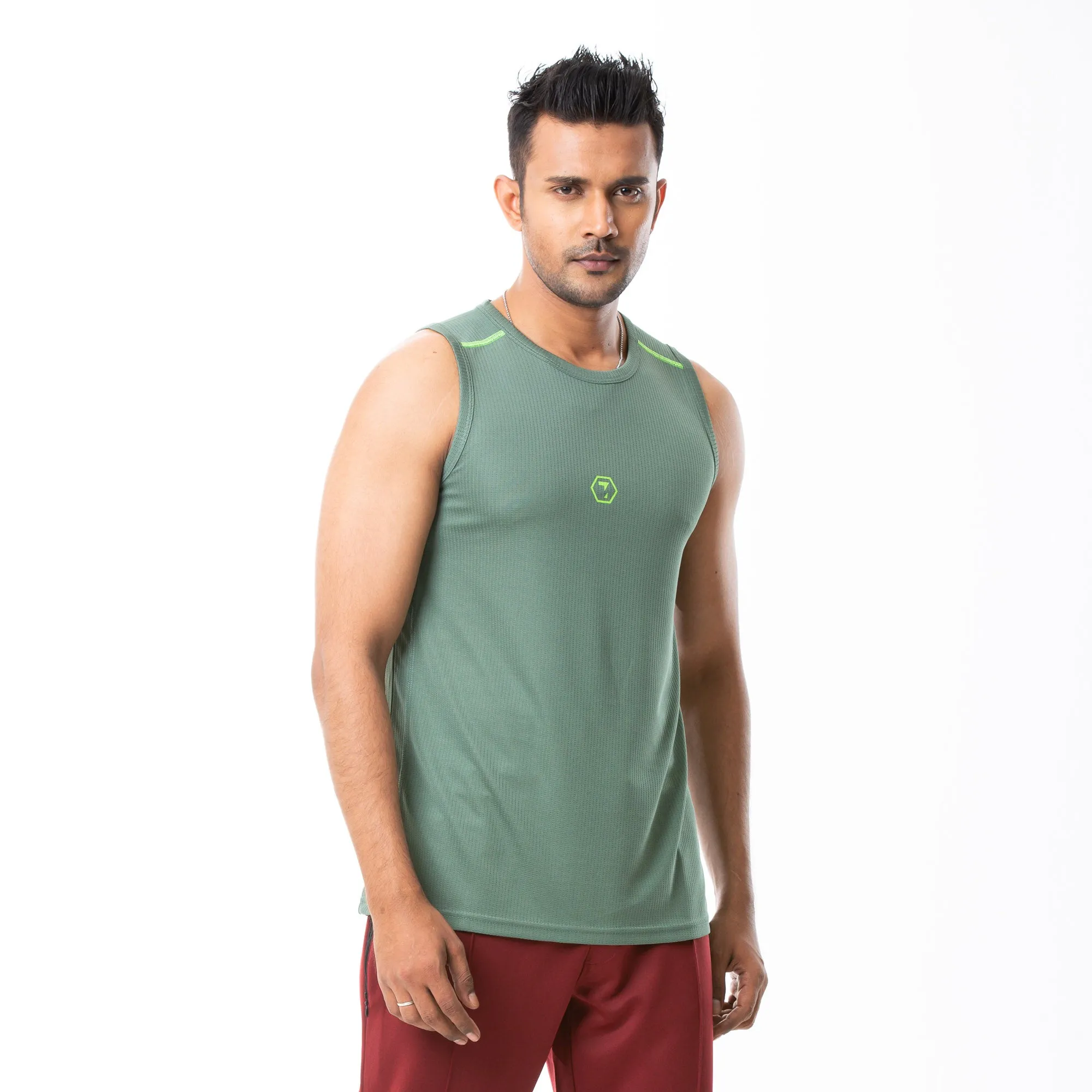 Mens Tank Top-Forest Green