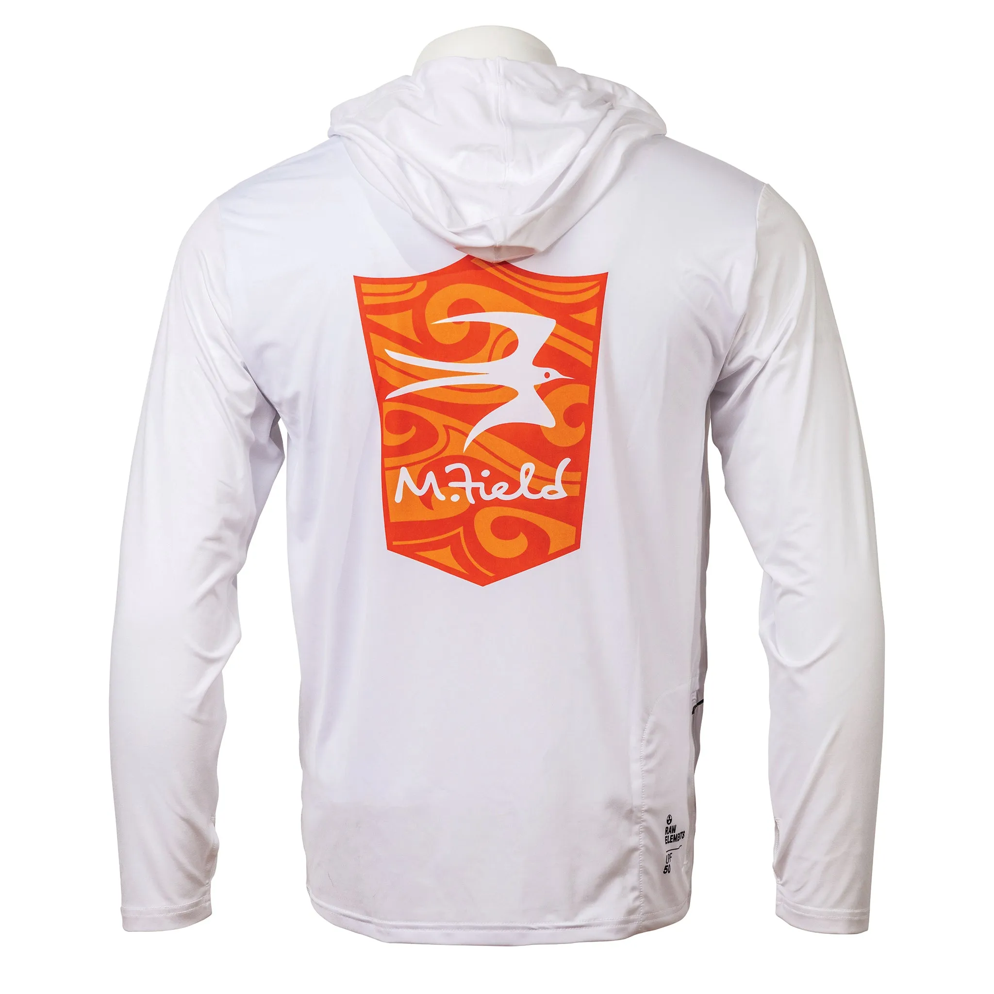 MIKE FIELD RED SHIELD LONG SLEEVE HOODED SUNSHIRT