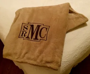 Monogrammed Fleece Blanket