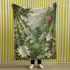 Moody Botanical Art Blanket Nature Blanket Tapestry Botanical Fairy Grunge Room Decor Fairycore Floral Cottagecore Blanket Botanical Throw, Nature Blanket 007