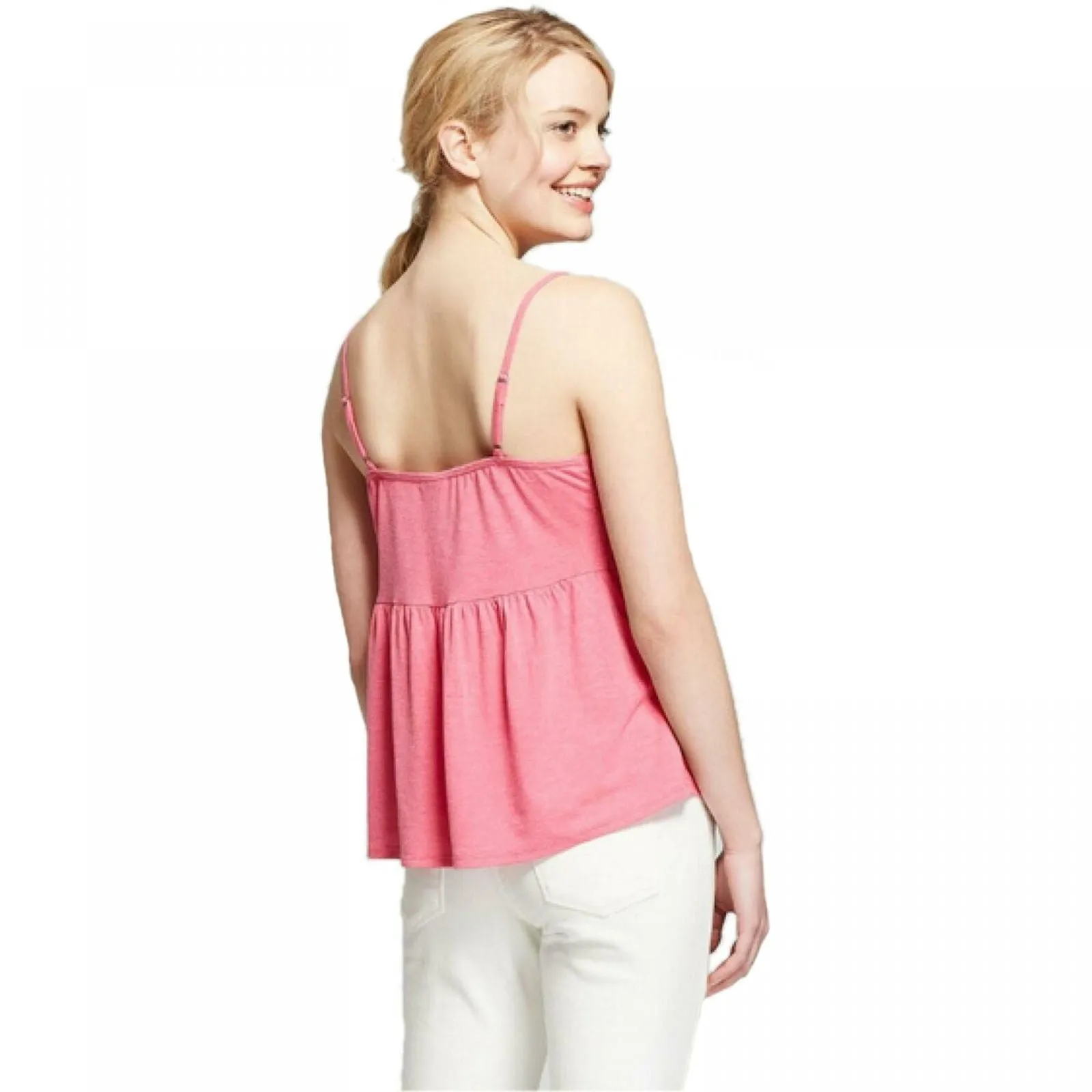 Mossimo Women's Adjustable Strap Tie Front Cami Tank Top Shirt