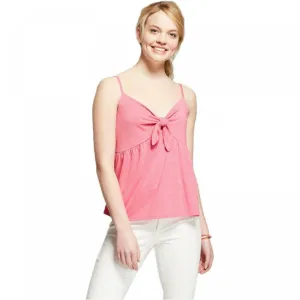 Mossimo Women's Adjustable Strap Tie Front Cami Tank Top Shirt