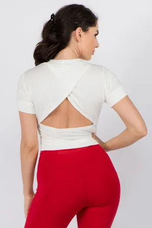 Mula Bandha Yoga Crop Top - Off White