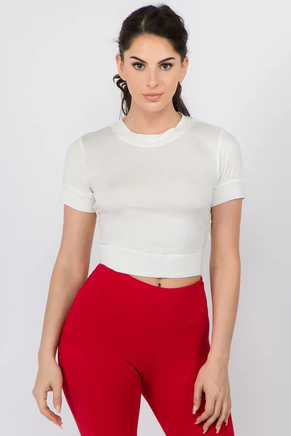 Mula Bandha Yoga Crop Top - Off White