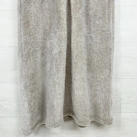 Natori Plush Fleece Robe Sherpa Lounger Size S Faux Fur Warm Cozy Housecoat Zip