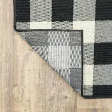 New Oriental Weavers Marina 2Ft 5" X 4Ft 5" Indoor/Outdoor Area Rug! Black & Ivory! Made in Egypt!