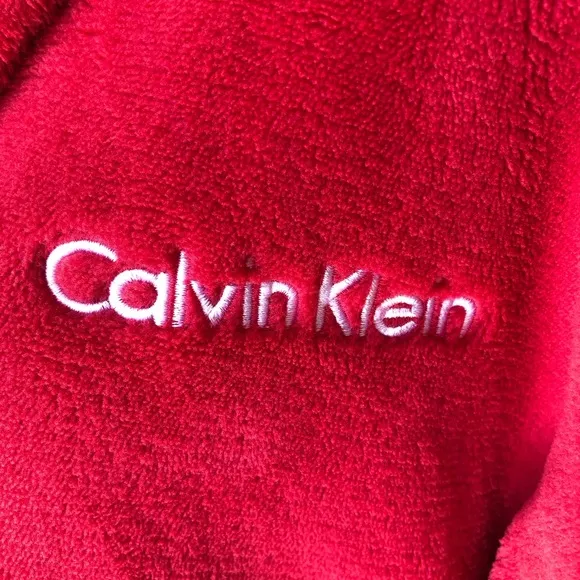NWOT Calvin Klein Red Belted Robe Size XS/S