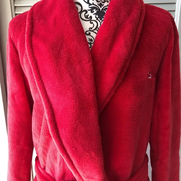 NWOT Calvin Klein Red Belted Robe Size XS/S