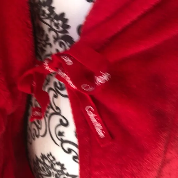 NWOT Calvin Klein Red Belted Robe Size XS/S