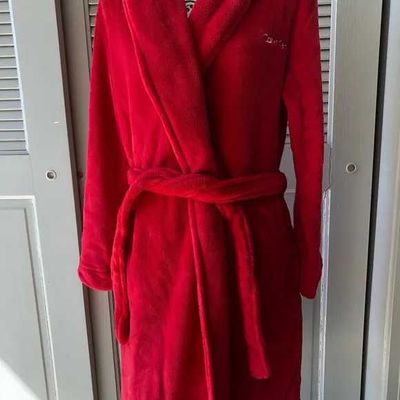 NWOT Calvin Klein Red Belted Robe Size XS/S