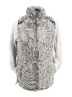 OE - Women’s Sherpa Full-Zip Vest - Black Grey