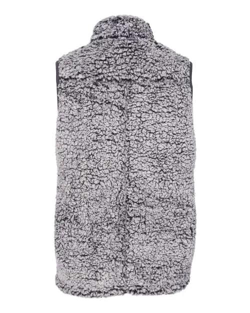OE - Women’s Sherpa Full-Zip Vest - Black Grey