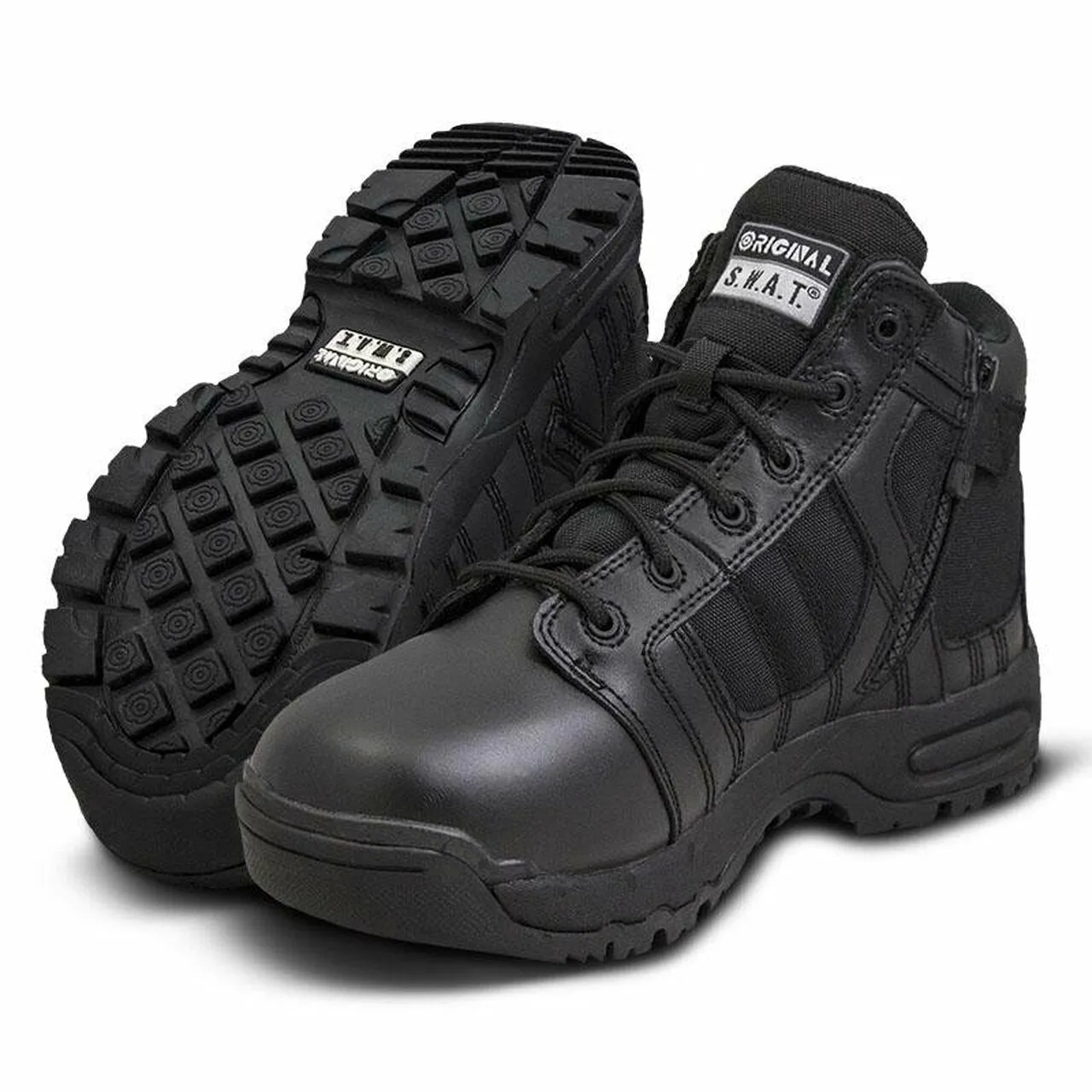 Original S.W.A.T. Women's Metro Air 5" Waterproof Side-Zip Women's Black Military & Tactical Boot, Black