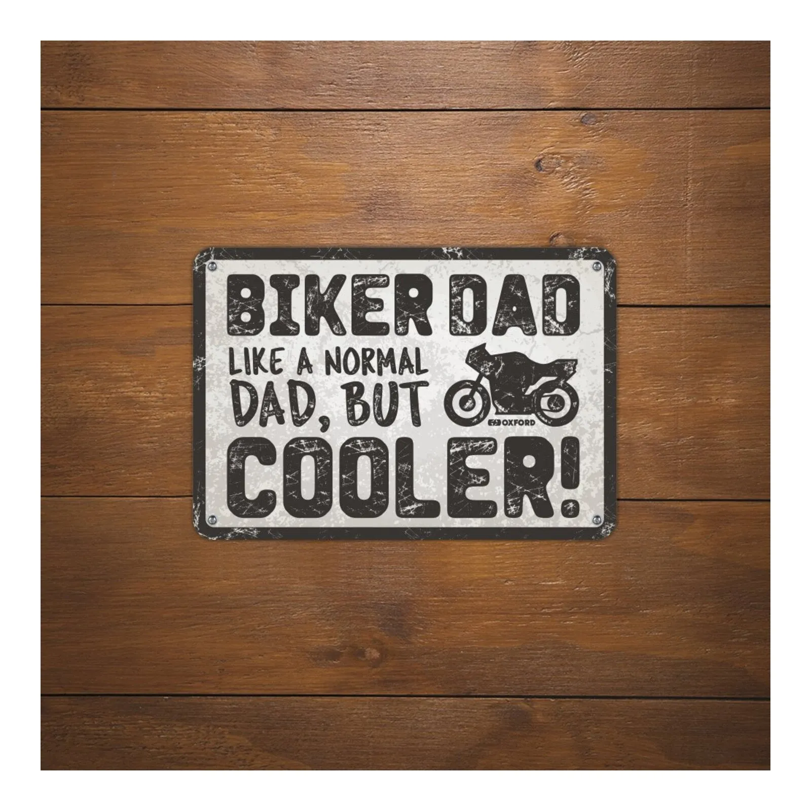 Oxford Garage Metal Sign: "Biker Dad Cooler"