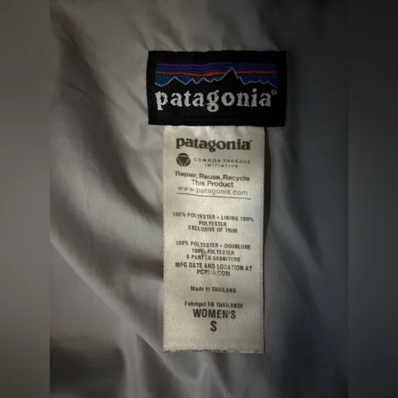 Patagonia Pelage Faux Fur Fleece, Full Zip &amp; Snaps Grey Jacket, Women's Small