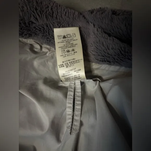 Patagonia Pelage Faux Fur Fleece, Full Zip &amp; Snaps Grey Jacket, Women's Small