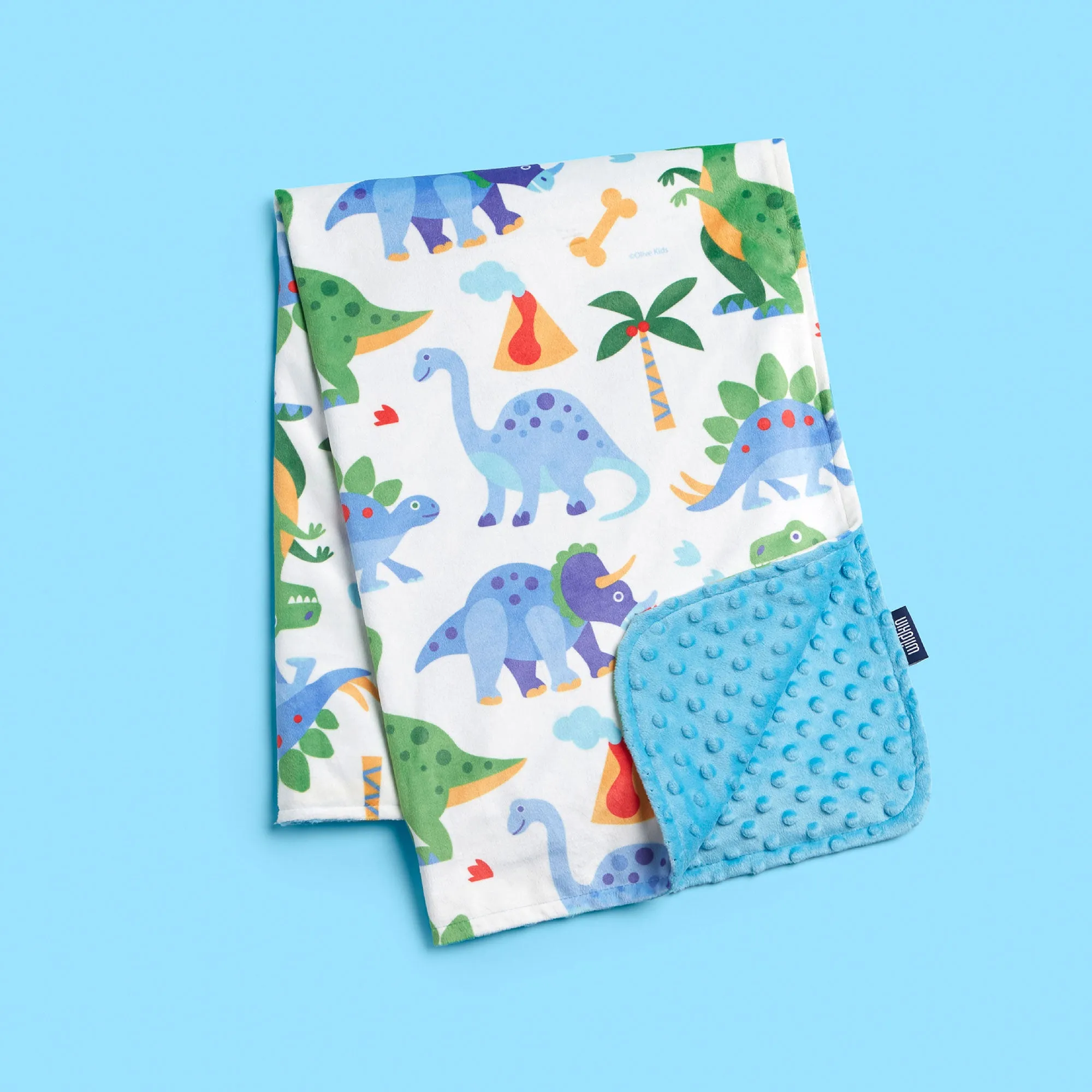 Personalized Plush Minky Dot Baby Blanket - Wildkin - Dinosaurs