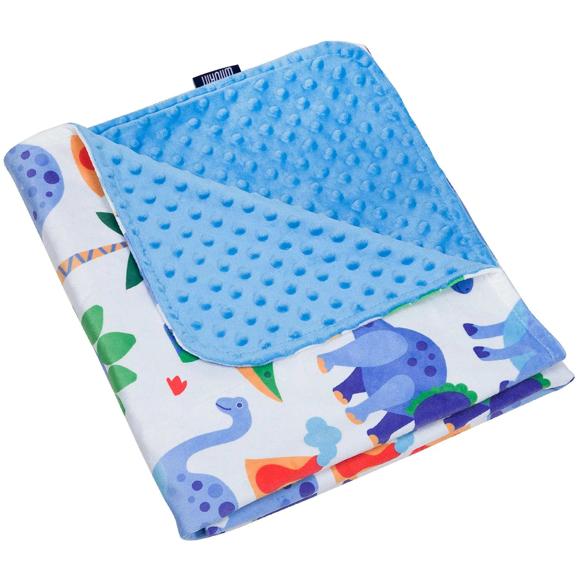 Personalized Plush Minky Dot Baby Blanket - Wildkin - Dinosaurs