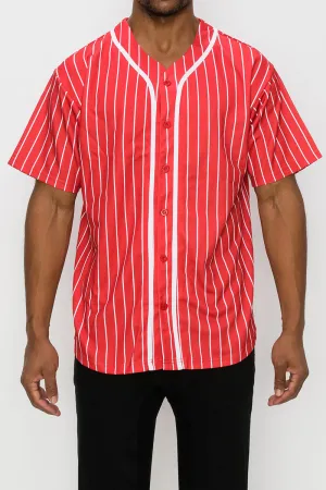 PIN STRIPED BASEBALL JERSEY