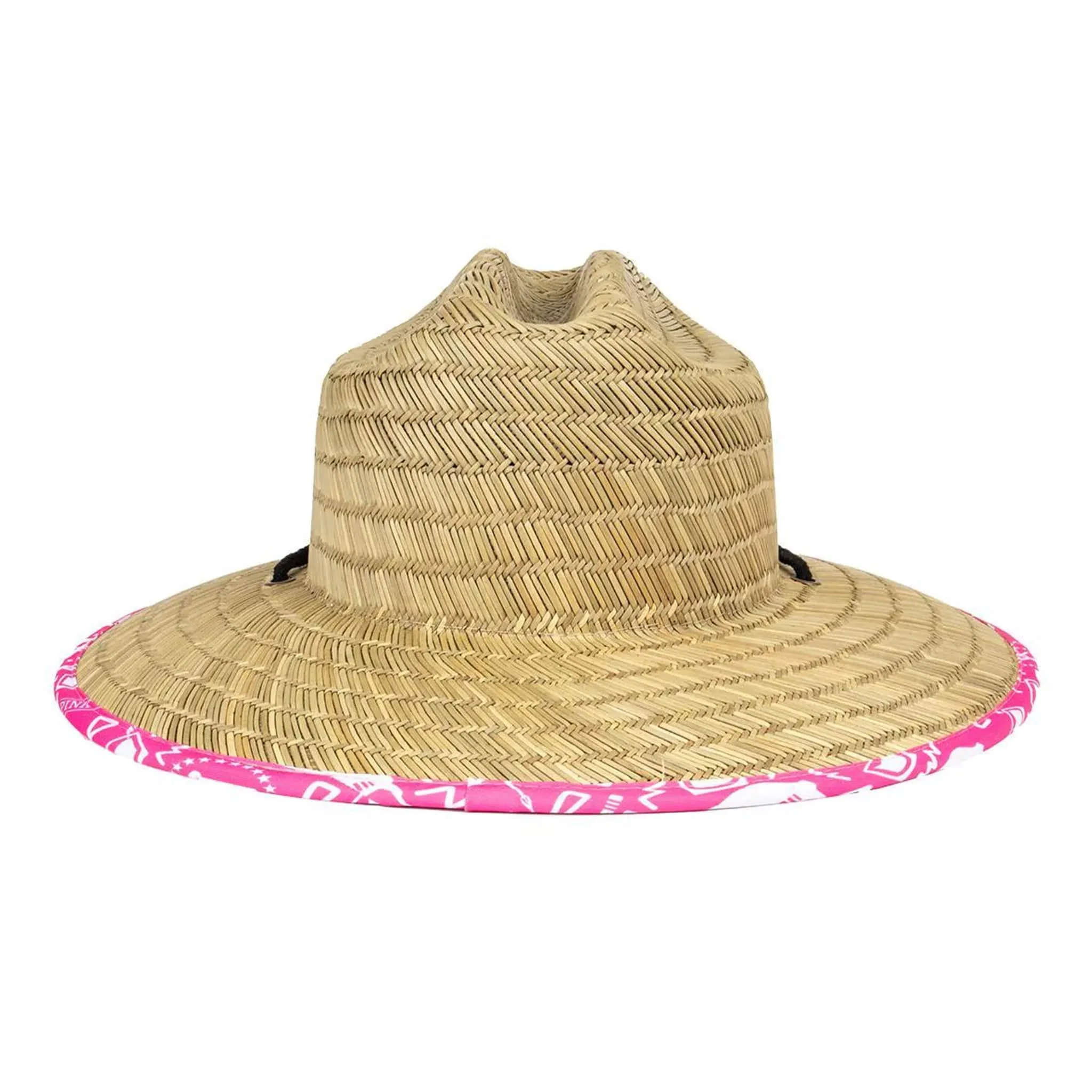 Pink Whitney Straw Lifeguard Hat