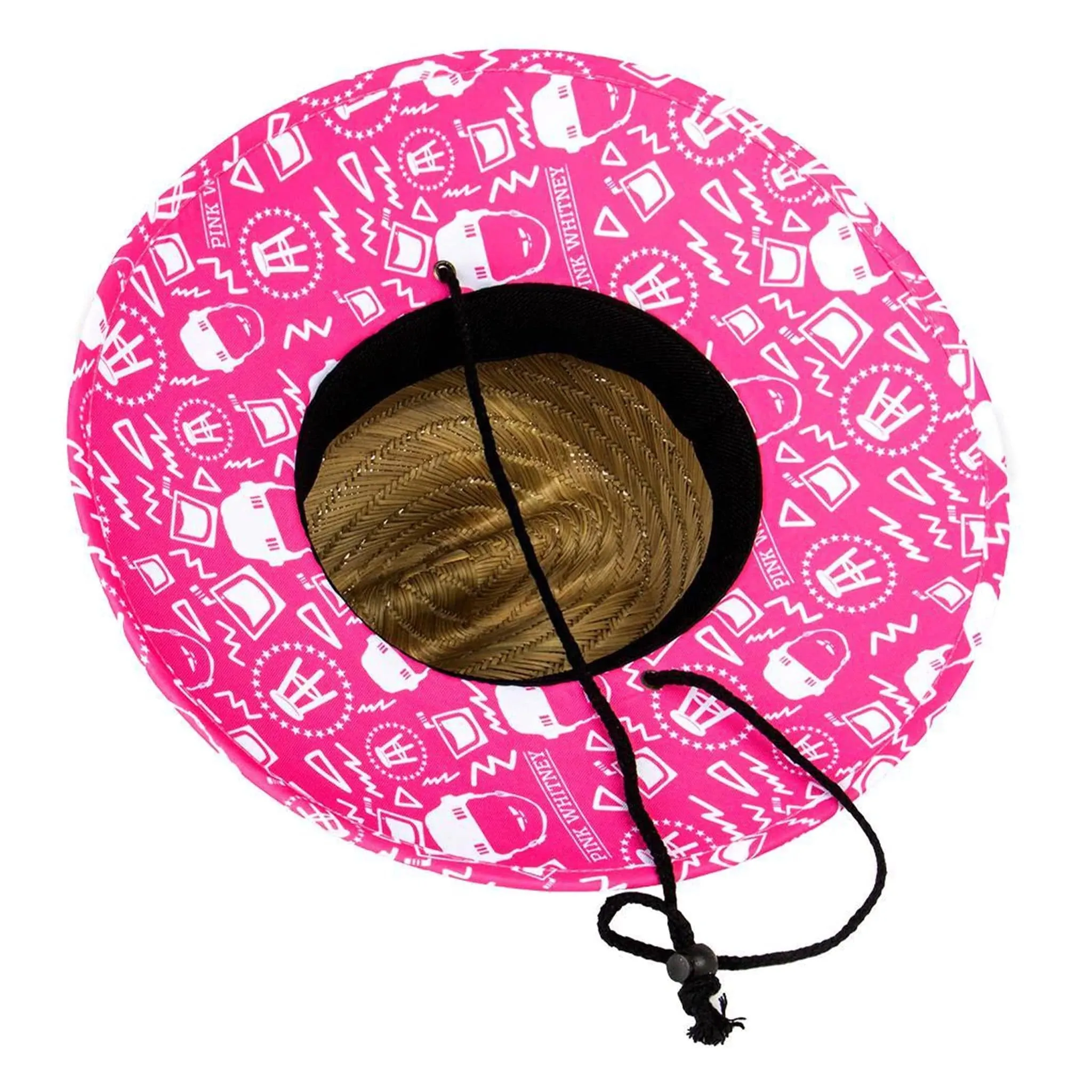 Pink Whitney Straw Lifeguard Hat