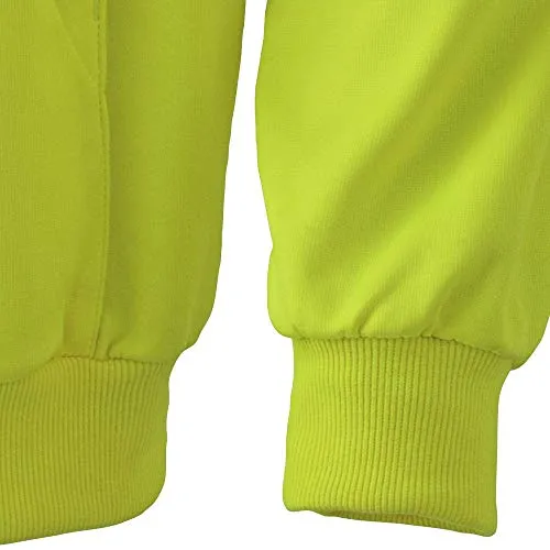 Pioneer V1060560 High Visibility Safety Hoodie, Micro Fleece, Yellow-Green
