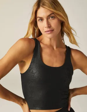 PowerShine Sport & Street Cropped Tank by Beyond Yoga | Viper Black