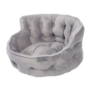 Precious Tails Ultra Plush Mini Tufted Velvet Round Cuddler Beds