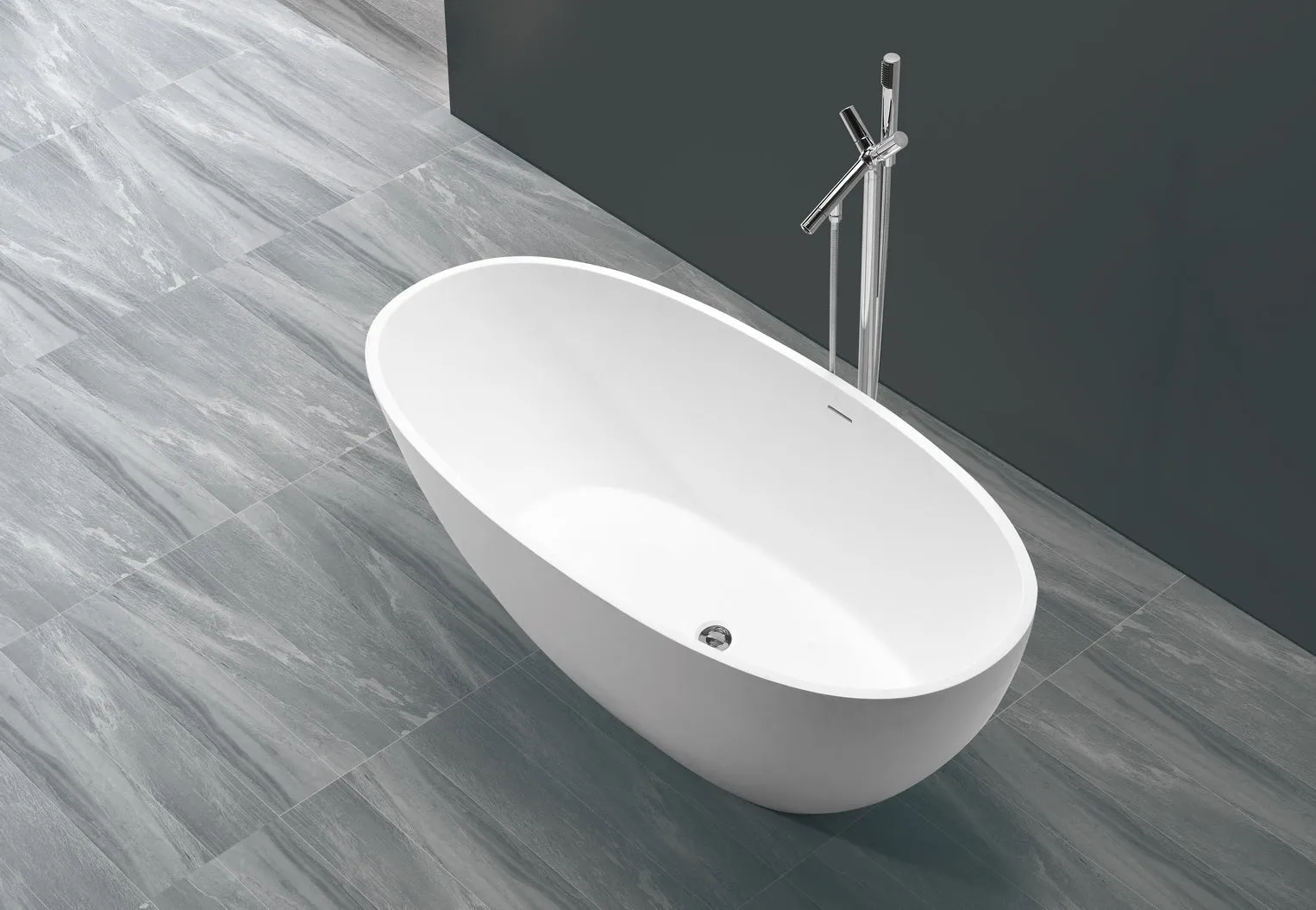 Premiere Hugi Egg Shaped Freestanding Bath - 1600mm - B068