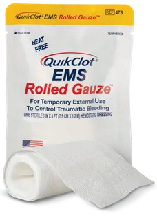 Quikclot EMS Rolled Gauze 7.5cm x 1.2m
