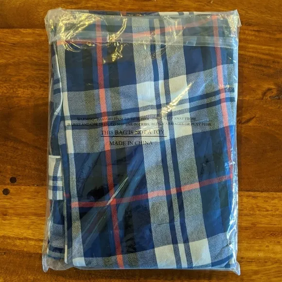 REVOLVE x PLUSH Ultra Soft Navy Plaid 2 pc PJs Pajamas,  S NWT