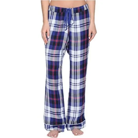 REVOLVE x PLUSH Ultra Soft Navy Plaid 2 pc PJs Pajamas,  S NWT