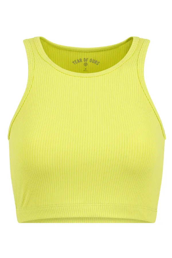 Ribbed Claudia Bra - Lime