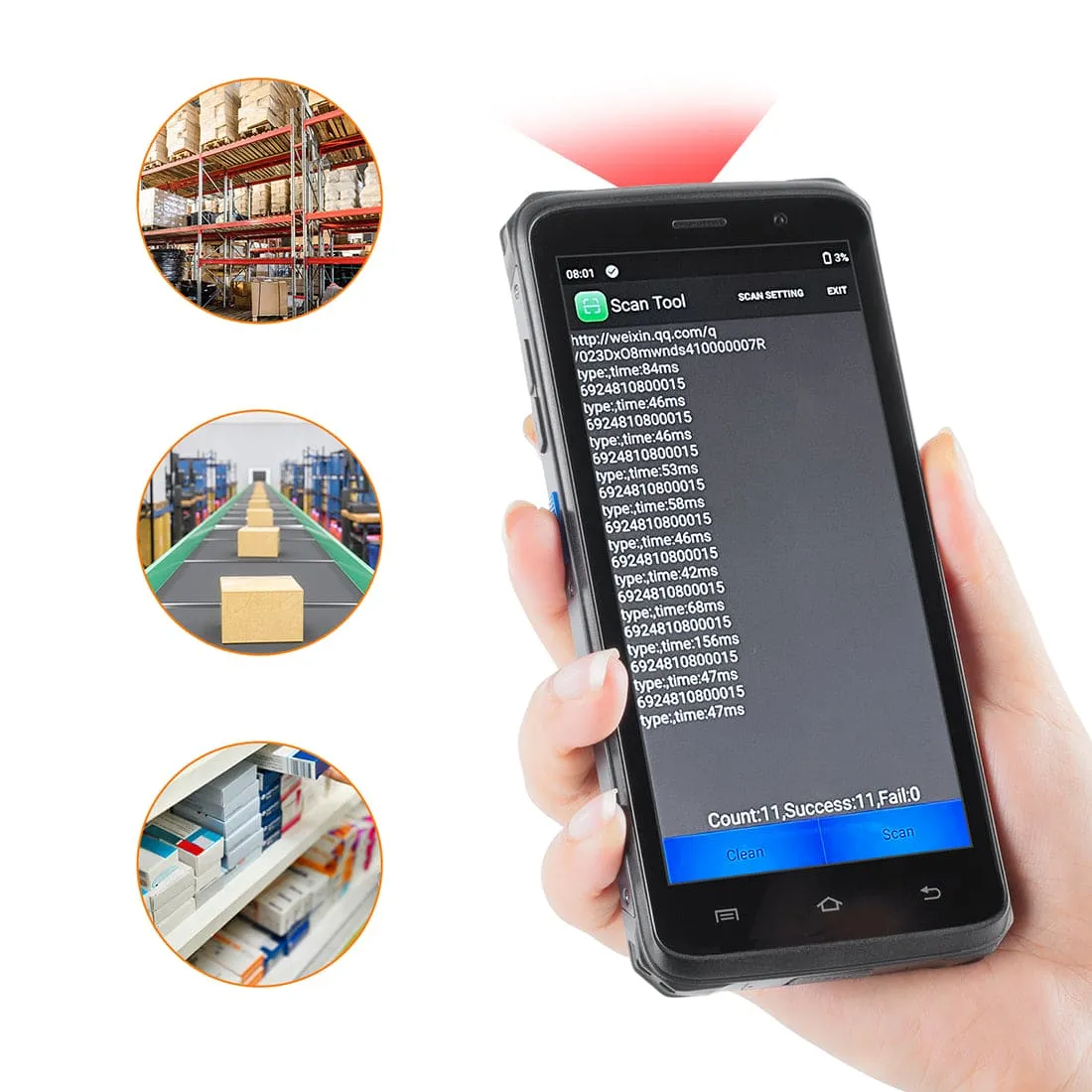 Rugged Handheld PDA Android Barcode Scanner TA10