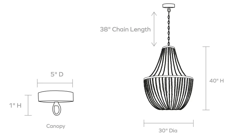 Sadie White Shell Chandelier - Two Finishes
