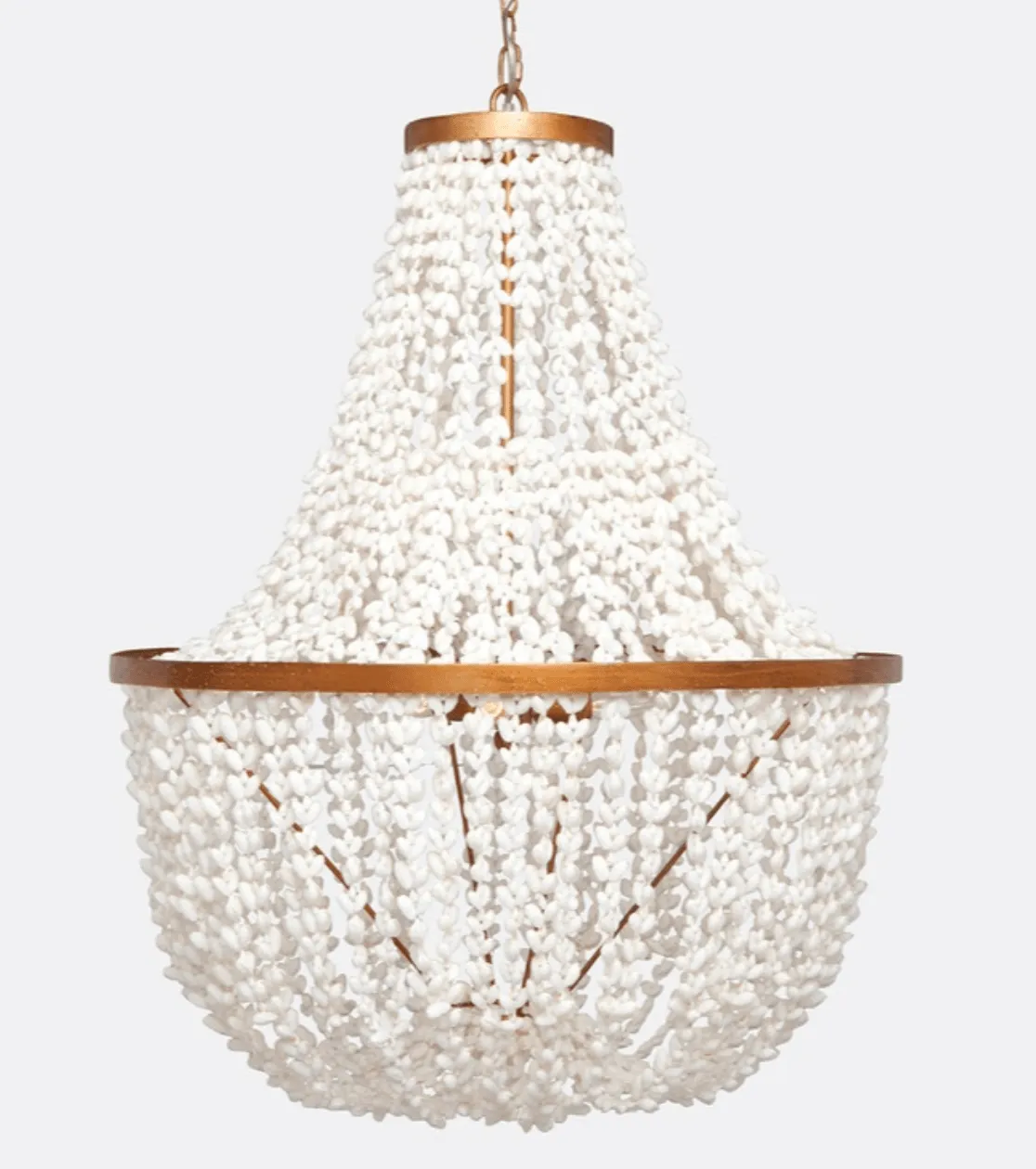 Sadie White Shell Chandelier - Two Finishes