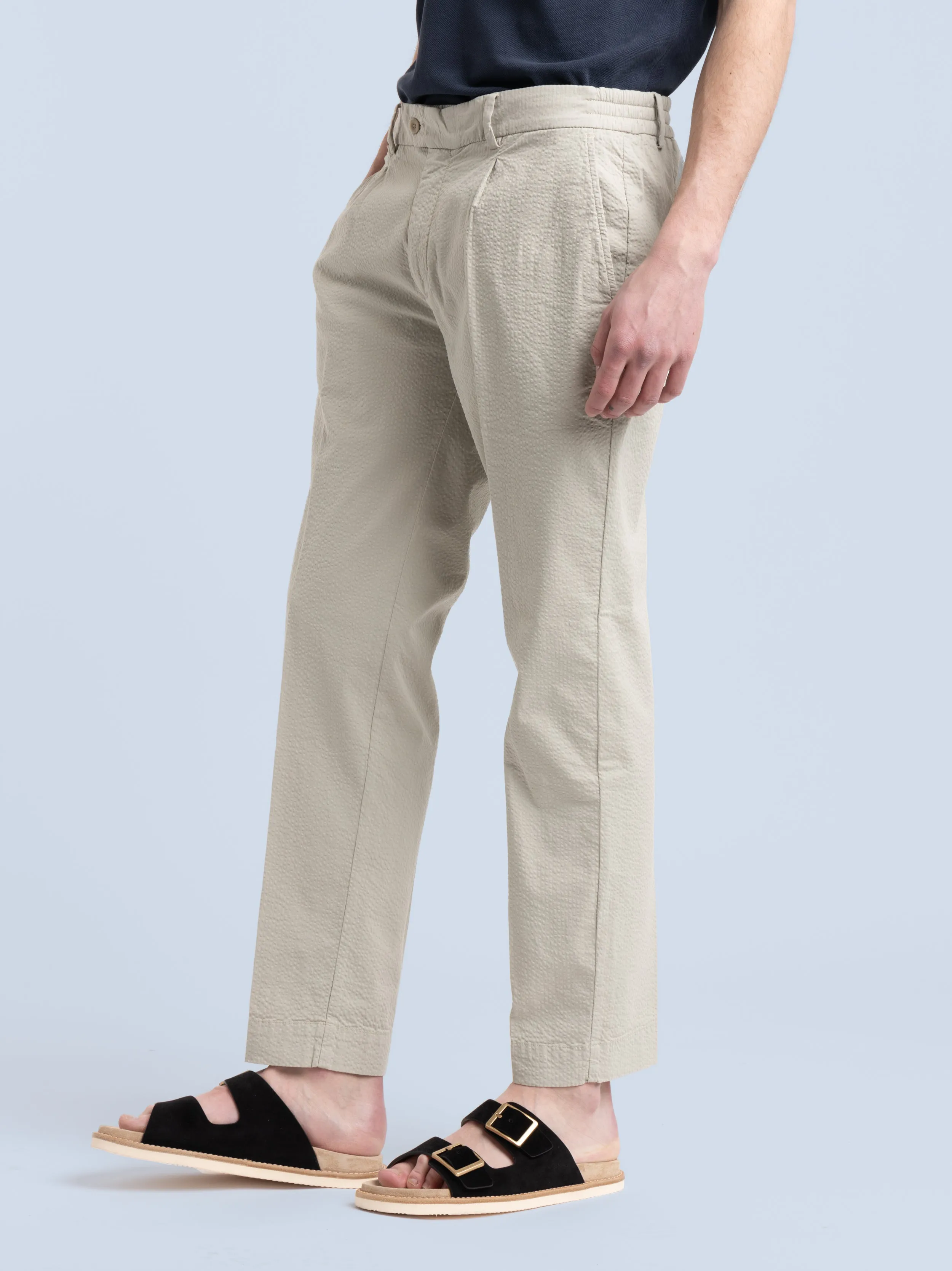 Sand Green Cotton Weiss Trouser