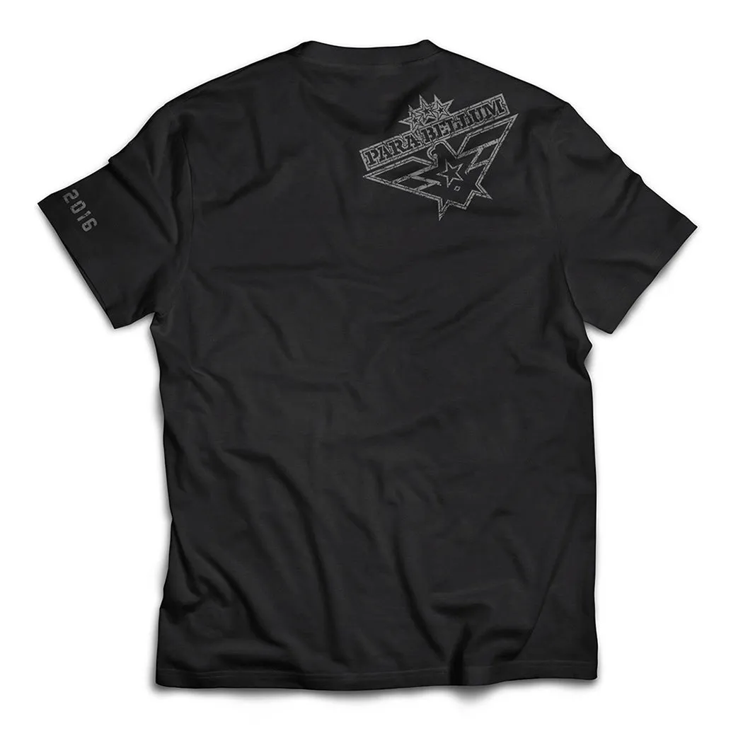 “Si Vis Pacem” Grey on Black T-Shirt