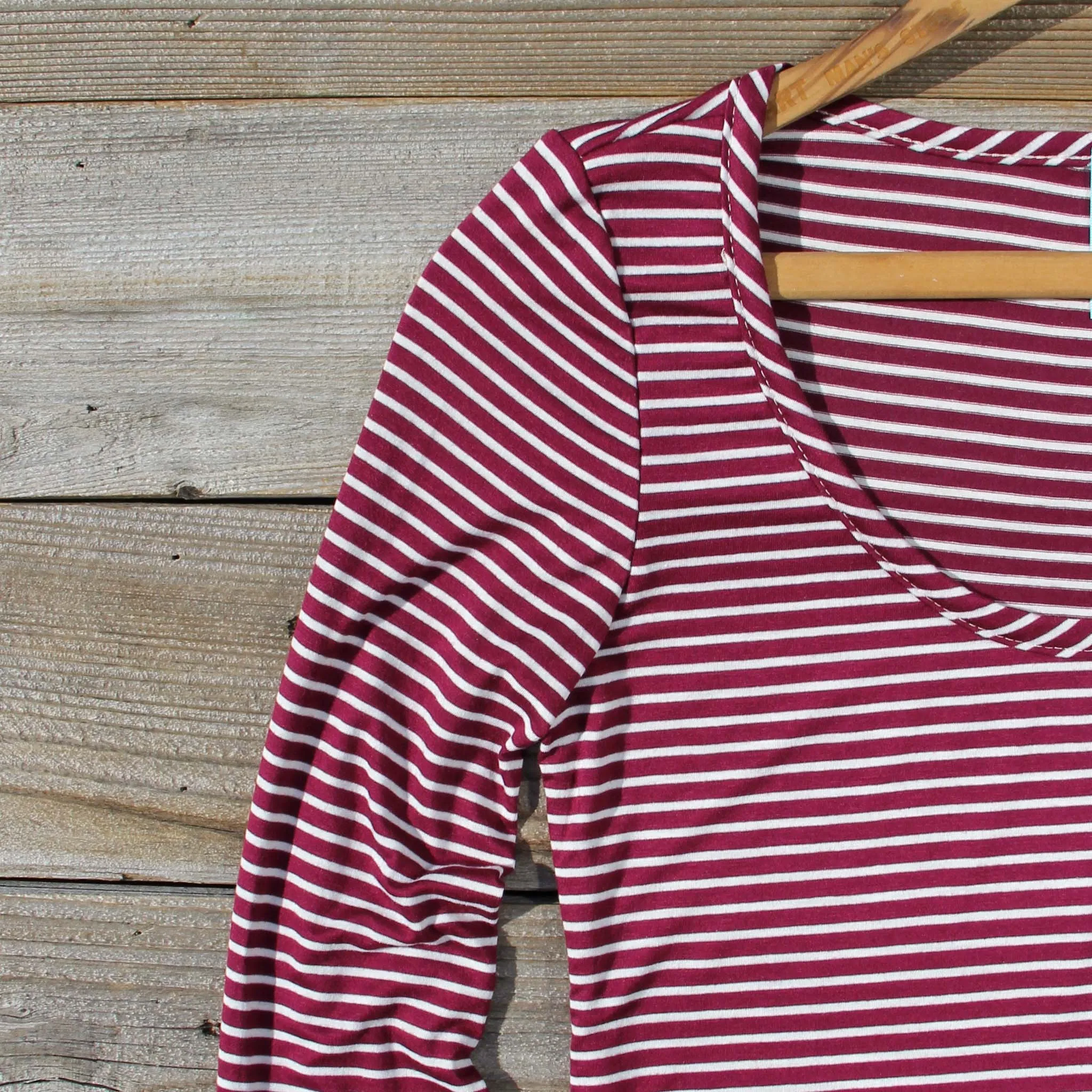 Sleepy Creek Lace Tee in Burgundy