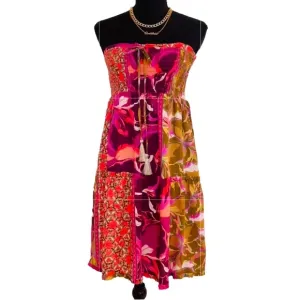 SO GOODS for LIFE ~ Women’s elastic tube top multi-colored lightweight dress XS