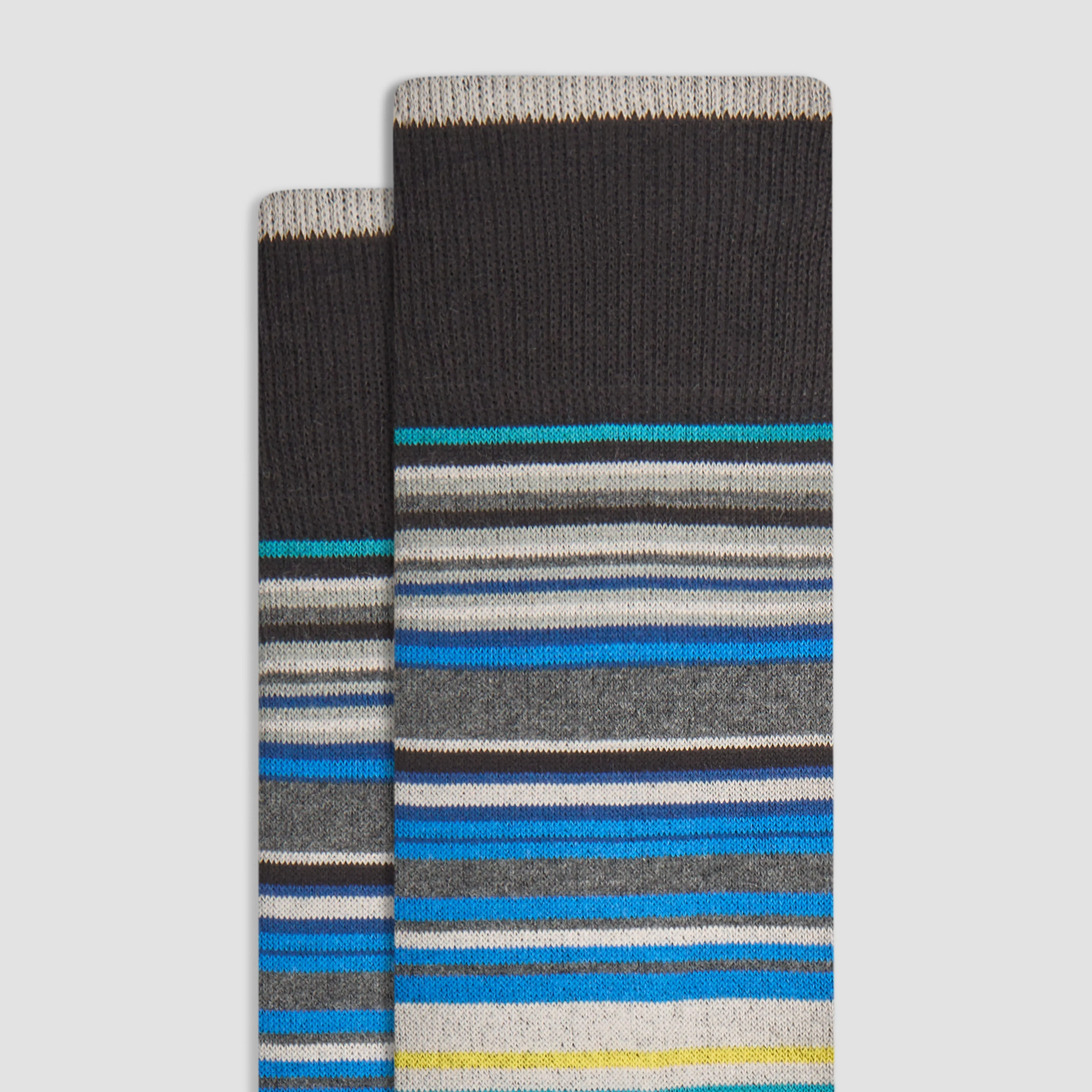 Striped Cashmere Mid-Calf Socks