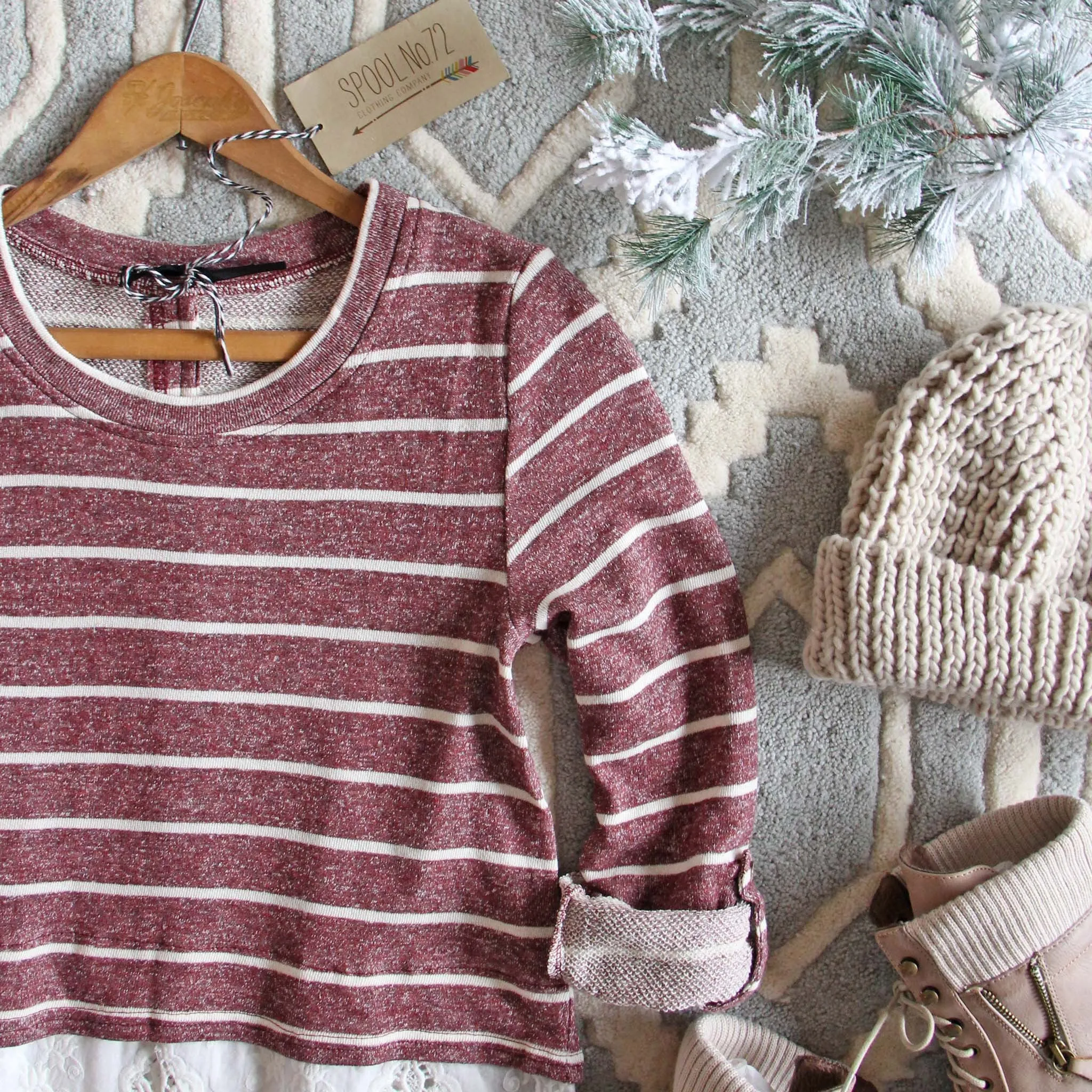Swiftwater Lace Top in Wine
