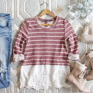 Swiftwater Lace Top in Wine