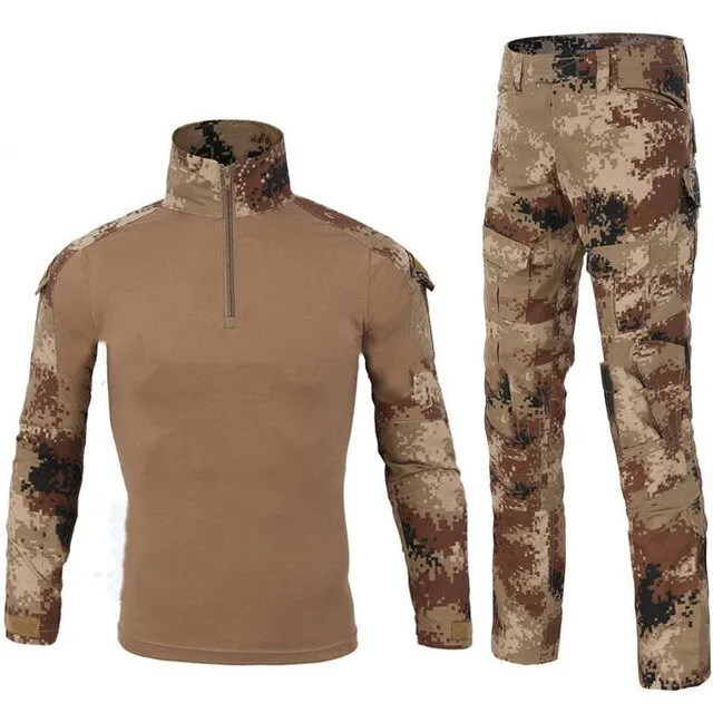 Tactical Camouflage Military Uniform Clothes Suit Men US Army clothes Military Combat Shirt Cargo Pants Military Uniform Battle