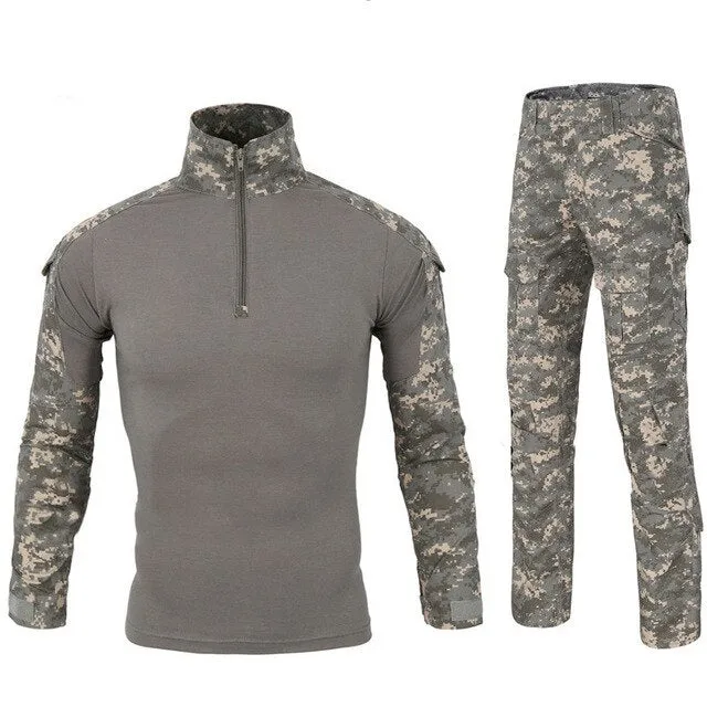 Tactical Camouflage Military Uniform Clothes Suit Men US Army clothes Military Combat Shirt Cargo Pants Military Uniform Battle