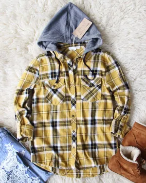 The Easton Plaid Hoodie in Mustard