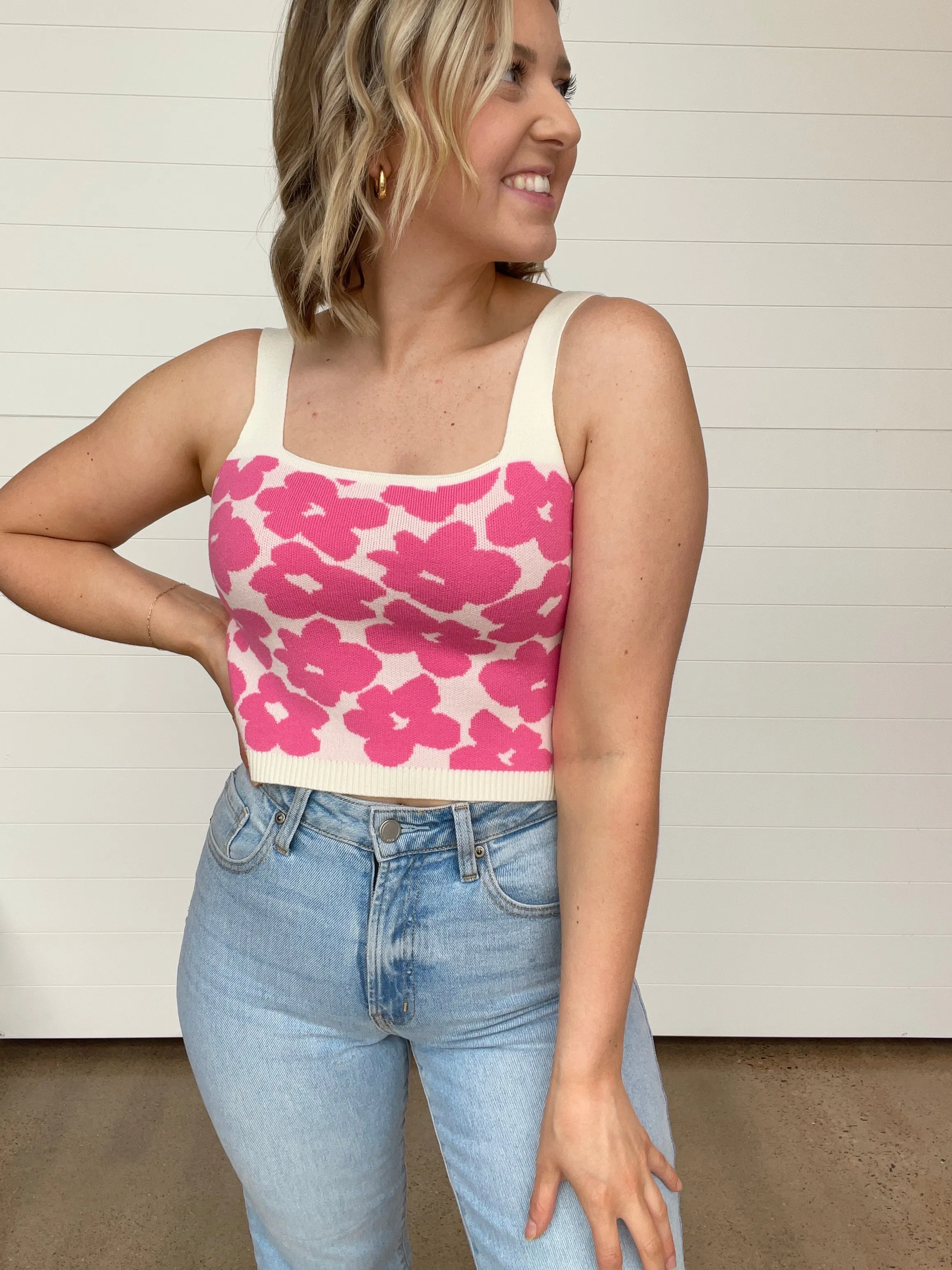 The Juniper Floral Sweater Tank