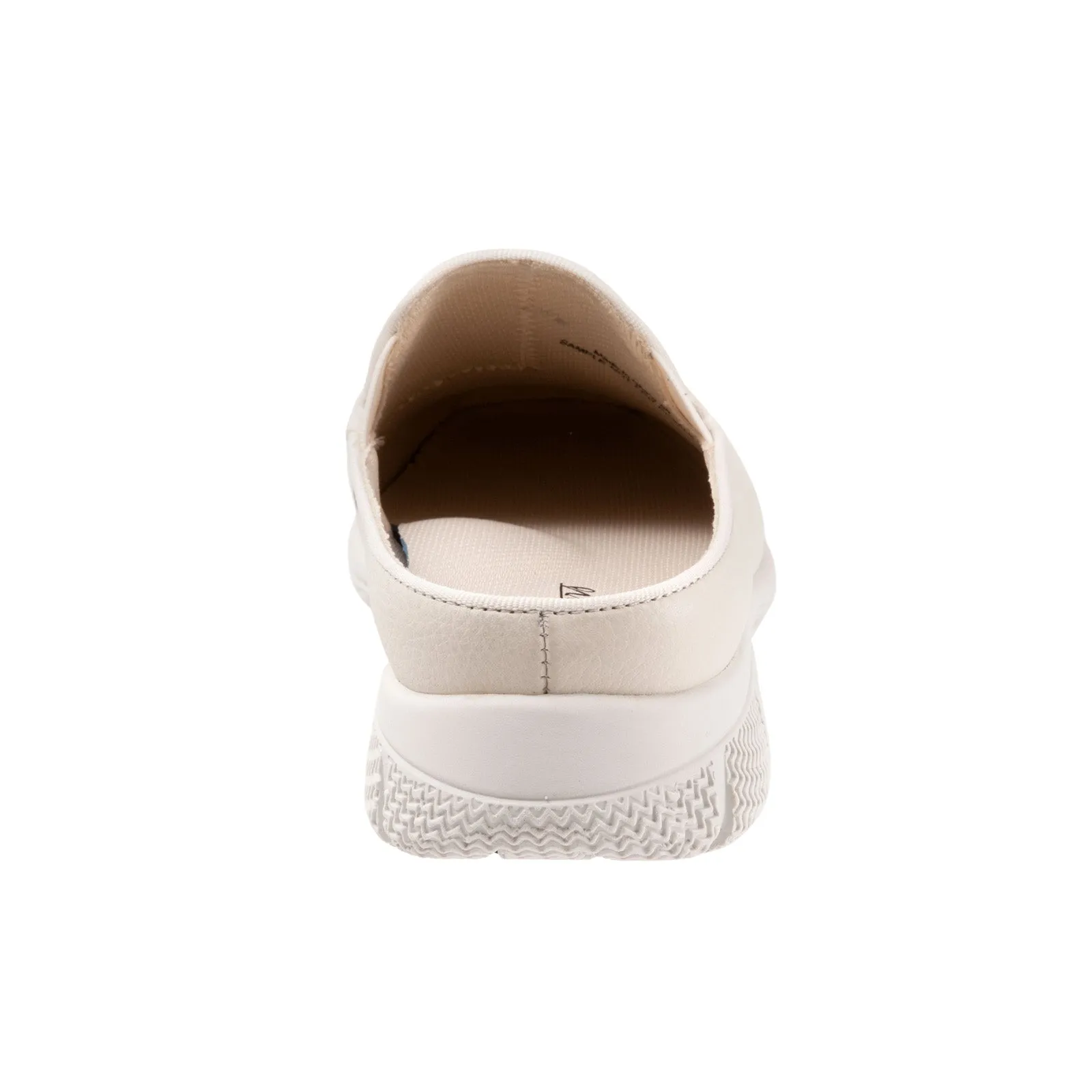 Trotters Uma T2238-126 Womens Beige Leather Slip On Mule Flats Shoes