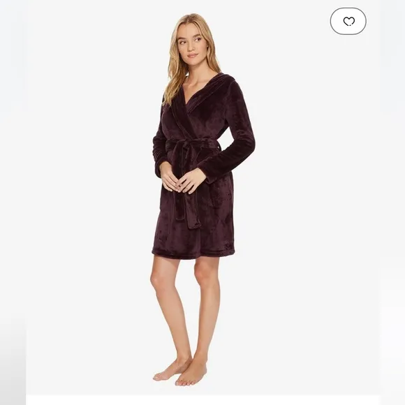 UGG Miranda Plush Short Robe Purple Size XS